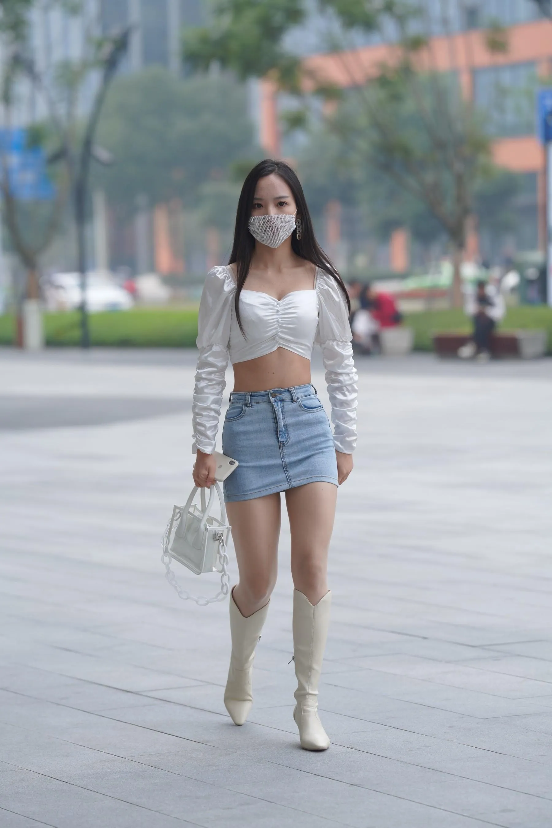 魔镜街拍 NO.170 凯恩街拍摄影-牛仔裙小姐姐 [304P]插图4